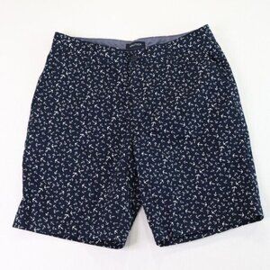Nautica Deck Shorts Mens 32 Blue Anchors Sailing Boating All Over Print